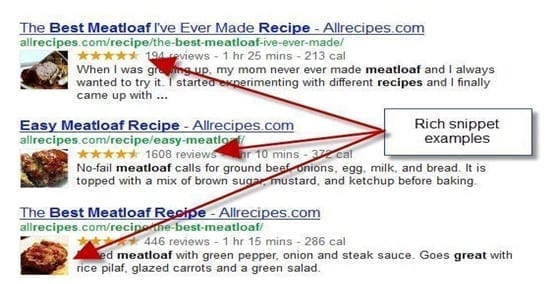 rich results in SERP